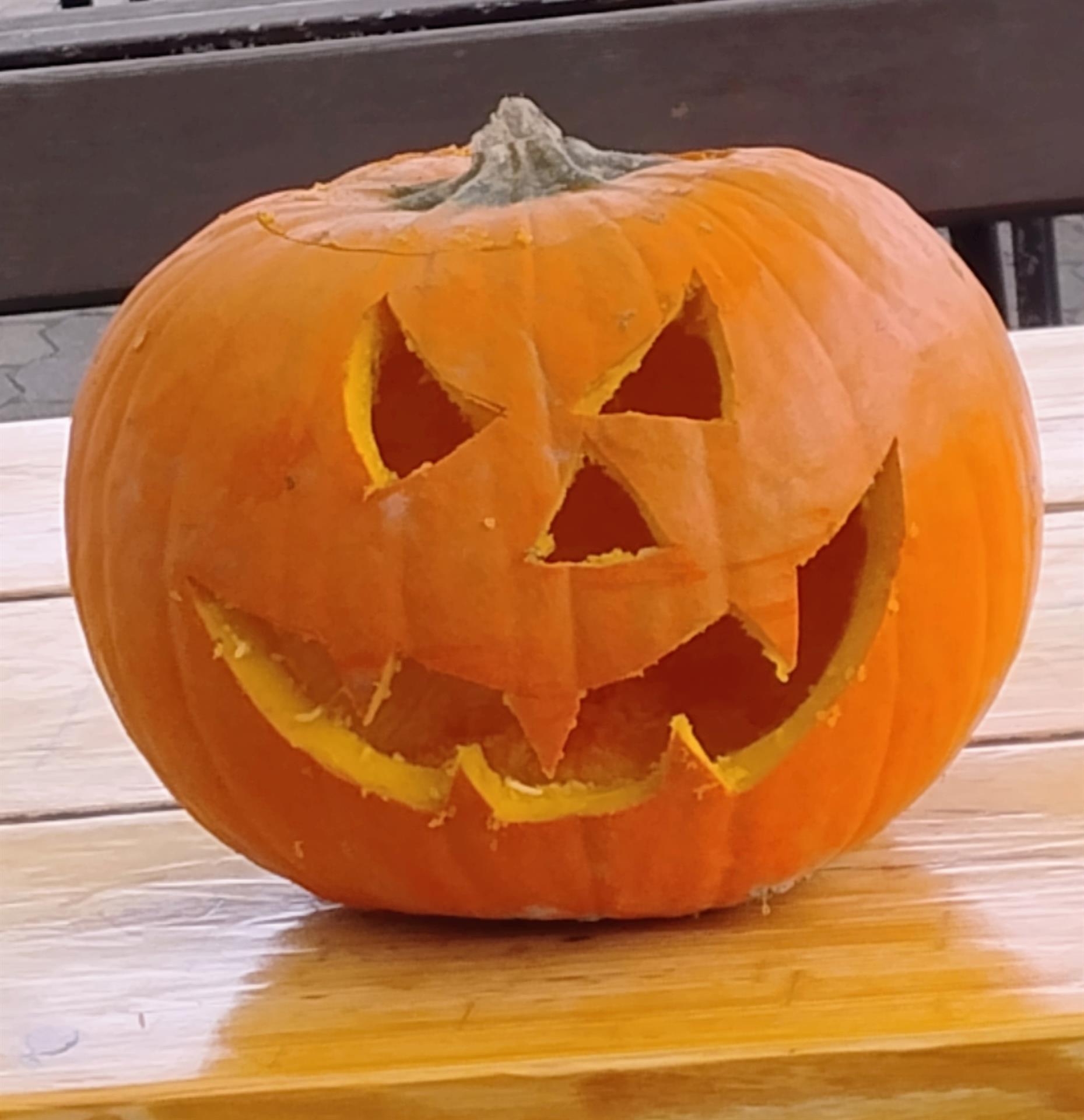 Kgv. „Arbeit und Freude“ - „Grubenzwerge" schnitzen Kürbisköpfe für Halloween